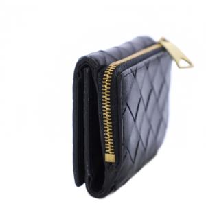 BOTTEGA VENETA イントレチャート 三つ折り財布 ブラック R00335281L