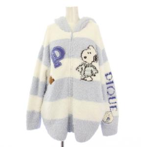 PEANUTS 25AW オリジナルアートジャガードパーカ スヌーピー ルームウェア ジップアップ ワッペン