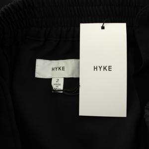 HYKE STRETCH TAPERED PANTS ストレッチテーパードパンツ イージー 2 黒 231-13182
