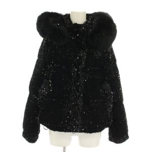 スパンコールショートダウンジャケット 36 ブラック 38407475-0