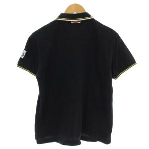 MONCLER ポロシャツ 半袖 鹿の子 M 黒 ブラック /G