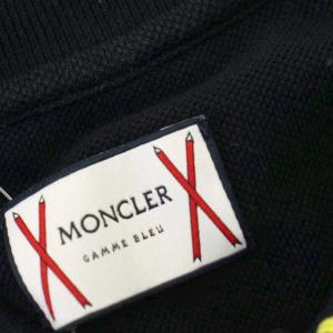 MONCLER ポロシャツ 半袖 鹿の子 M 黒 ブラック /G