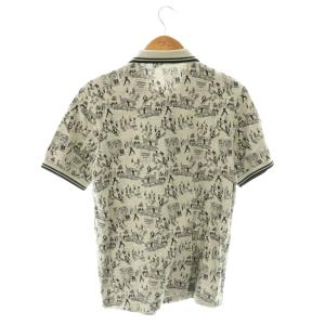 FRED PERRY ポロシャツ 半袖 柄 コットン M グレー 黒 /NR