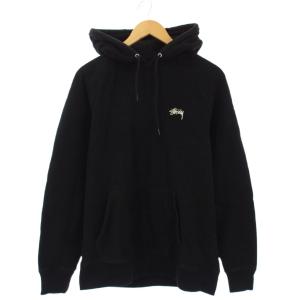 ロゴ刺繍 プルオーバーパーカー スウェット M 黒 /KH