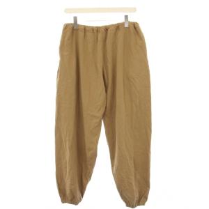 25SS ソフトコットン オーバースウェットパンツ イージー ワイド ジョガーパンツ 36 茶 35-04-51-04102