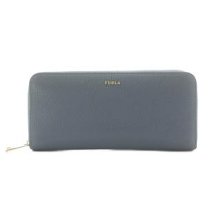 長財布 ラウンドファスナー 小銭入れ レザー 青 ブルー /AN32