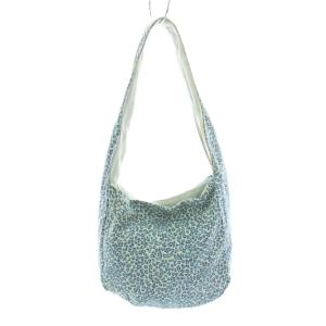 ホーボーショルダーバッグ ナイロン ヒョウ柄 レオパード柄 アニマル柄 水色 ライトブルー 青 ブルー
