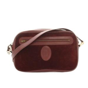 マストライン ショルダーバッグ スエード レザー ボルドー /YT OH