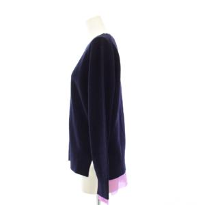 LANVIN ニット セーター 長袖 38 紺 紫 /KH