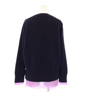 LANVIN ニット セーター 長袖 38 紺 紫 /KH