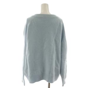 IENA ニット セーター ウール カシミヤ混 水色 ライトブルー Vネック 長袖 /RR