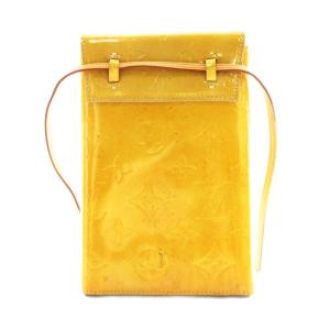 LOUIS VUITTON モノグラムヴェルニ ウォレットバッグ ショルダー ウォーカー 黄色 イエロー /SS OS