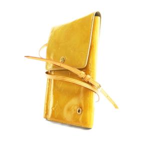 LOUIS VUITTON モノグラムヴェルニ ウォレットバッグ ショルダー ウォーカー 黄色 イエロー /SS OS
