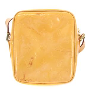 LOUIS VUITTON モノグラムヴェルニ ウースター ショルダーバッグ イエロー M91075