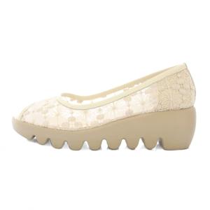 Hills Avenue パンプス オープントゥ ラウンドトゥ 厚底 メッシュ 刺繍 25cm ベージュ /BB