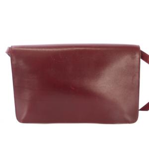 Christian Dior ショルダーバッグ レザー ロゴ ワインレッド /BB OH