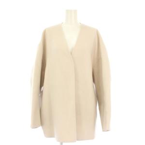 21AW MANTECO ノーカラーコート アウター ミドル丈 44 ベージュ SC26IW3401 /KH