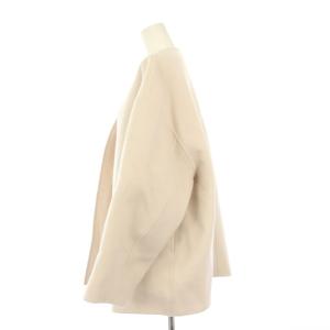 23区 21AW MANTECO ノーカラーコート アウター ミドル丈 44 ベージュ SC26IW3401 /KH
