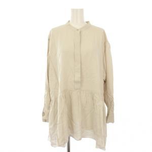 23AW ドレープドビークロス チュニック ブラウス 長袖 44 ベージュ BLWWSA0211 /KH