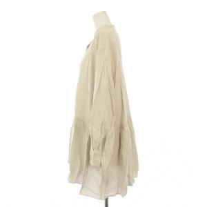 23区 23AW ドレープドビークロス チュニック ブラウス 長袖 44 ベージュ BLWWSA0211 /KH