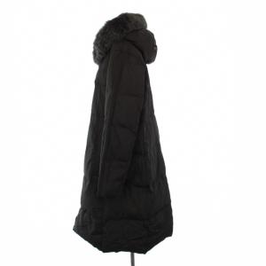 dama collection ダウンコート フーディ アウター ロング フォックスファー 15AR 黒 12328-02981 /KH