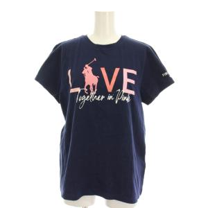 PINK RONY Tシャツ カットソー M 紺 ネイビー 半袖 ロゴプリント /YM