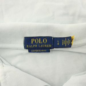 POLO RALPH LAUREN ポロシャツ 半袖 ワッペン CUSTOM SLIM FIT ビッグポニー L 白 /KH