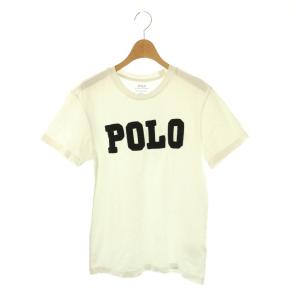 Tシャツ カットソー 半袖 ロゴ XS ホワイト ブラック /ES