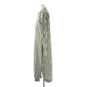 TOMMY HILFIGER シャツワンピース ロング ストライプ柄 EUR36 チャコールグレー ホワイト /ES