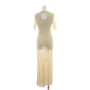 TODAYFUL Patchwork Knit Dress ワンピース 36 ベージュ 半袖 ロング丈 12110302