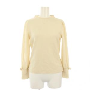 ニット カットソー 長袖 リボン 38 アイボリー TZ-518123 /KH