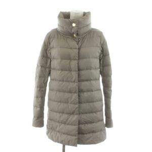 スタンドネックミドル丈ダウンコート 40 ベージュ PI0489D