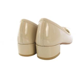 Repetto カミーユ バレリーナ パンプス ミドルヒール 38.5 グレージュ /KH