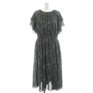 24SS CITY GLOW PRINT ARVA ワンピース ミモレ ロング 総柄 ノースリーブ 38