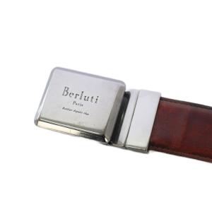 Berluti レザーベルト 革ベルト リバーシブル 85 34 茶 /KH