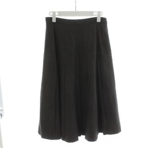 20AW フレアスカート ひざ丈 総柄 2 茶 ブラウン 578-0232607 /AN3