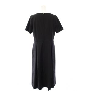 theory luxe 22AW Executive Rafaela ワンピース ロング 半袖 40 黒 03-2305592-050-040