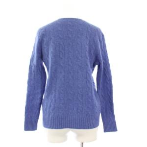 POLO RALPH LAUREN ニット セーター 長袖 ケーブル編み カシミヤ混 M 青 /KH
