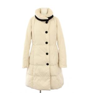 ALMA EN ROSE ダウンコート ロング スタンドカラー 38 白 /KH
