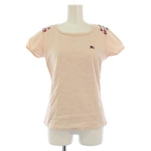 Tシャツ カットソー 半袖 クルーネック ロゴ刺繍 38 ピンク /BM