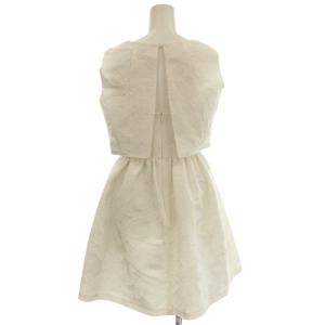 BLUGIRL BLUMARINE ノースリーブ ワンピース ミニ 花柄 ラインストーン 38 白 ホワイト /G