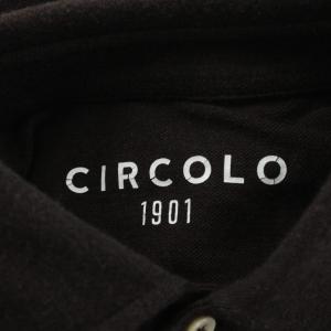 CIRCOLO1901 ニット ポロシャツ 長袖 ウール 1 茶 ブラウン 2865 /AN58