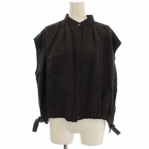 ロンハーマン コラボ ノースリーブ シャツ ブラウス 36 茶 ブラウン 3910700653 /G