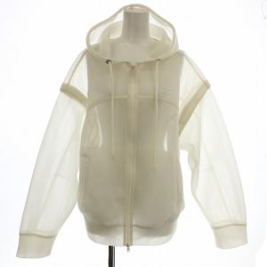 2way See-through Hoodie シースルー パーカー ベスト切替 F 白 ホワイト 21232415804