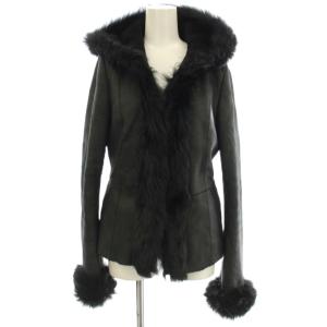 ラムレザー ジャケット ムートンコート 羊革 4 黒 ブラック JKN2YA9807 /G