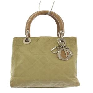 レディディオール カナージュ ハンドバッグ ナイロン カーキ