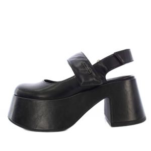 CHARLES & KEITH CHARLES&KEITH チャールズ&キース Rubina ルビナ チャンキースリングバックメリージェーン パンプス 厚底 35 黒 CK1-80580135
