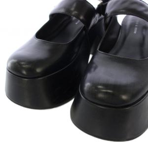CHARLES & KEITH CHARLES&KEITH チャールズ&キース Rubina ルビナ チャンキースリングバックメリージェーン パンプス 厚底 35 黒 CK1-80580135