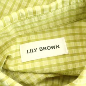 Lily Brown LilyBrown 24SS ボリュームスリーブシャツワンピース ロング 0 イエロー LWFO241146 /DF