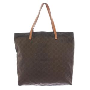 GUCCI トートバッグ ハンドバッグ GG柄 インターロッキング 総柄 茶 ブラウン /BB OH